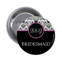 Baroque Elegance Bridesmaid Button