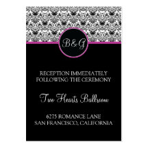 Baroque Elegance Reception Card Business Card Template