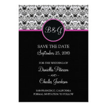 Baroque Elegance Save The Date Announcement (Pink)