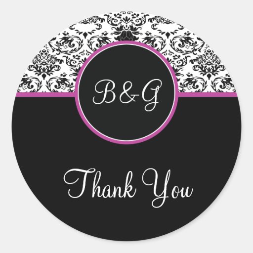 Baroque Elegance Thank You Sticker