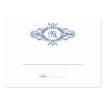 Baroque frame monogram wedding escort place card business card