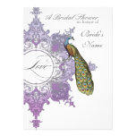 Baroque Peacock Bridal Shower Invite - Purple