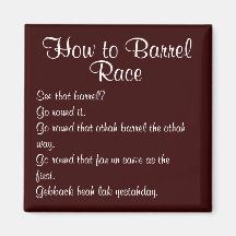 Barrel Racing - Girls - Directions Refrigerator Magnet