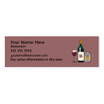Bartender Mauve Business Card Templates