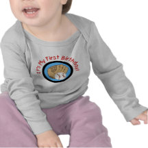 Baseball and Glove 1st Birthday Tshirts and Gifts
