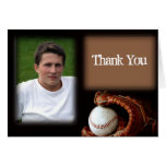 Baseball and Glove Graduation Thank You card