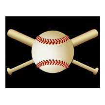 BASEBALL & BATS POSTCARD