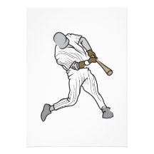 baseball batter graphic personalised announcements