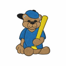 Baseball Bear Embroidered Shirt