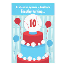 Baseball Birthday Party Invitation