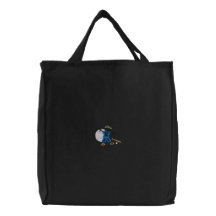Baseball Boy Embroidered Tote Bag
