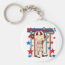 BASEBALL Brunette Girl Tshirts and Gifts Keychains