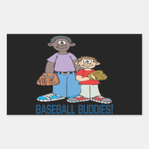 Baseball Buddies Rectangle Stickers