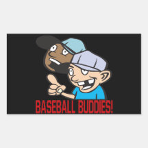 Baseball Buddies Rectangular Stickers