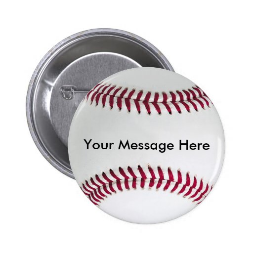 Baseball Button with your message