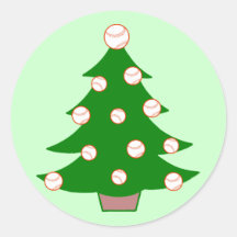 Baseball Christmas Tree Sticker