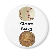 Baseball Clean Dirty Dishwasher Magnet magnets