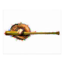 Baseball Design 1.png Postcard