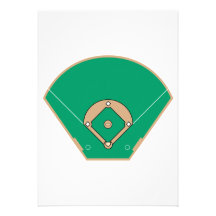 baseball diamond field custom invitation