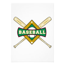baseball diamond logo personalized invites