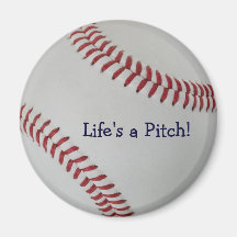Baseball Fan-tastic_Life's a Pitch! Refrigerator Magnet