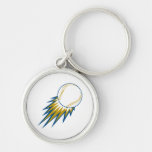 baseball fast ball spike key chains