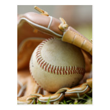 Baseball Glove and Ball Post Card