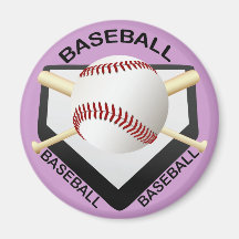 BASEBALL LOGO REFRIGERATOR MAGNET
