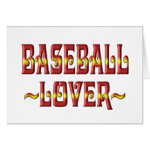 BASEBALL LOVER GREETING CARD