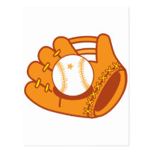 Baseball mitt post cards