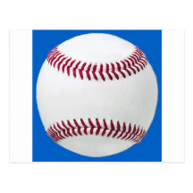 Baseball on blue post cards