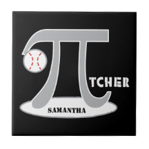 Baseball Pi-tcher - Funny Pi Tile