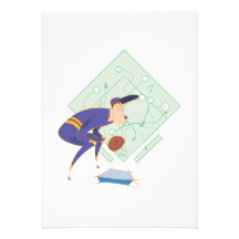 baseball plays custom invitation