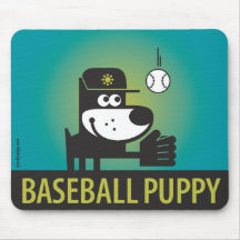BASEBALL PUPPY Mouse Pad
