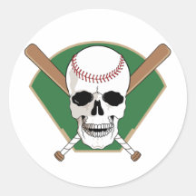 Baseball Skull Stickers