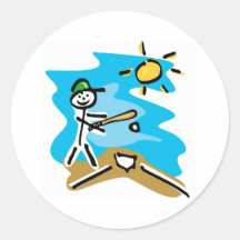 baseball & softball round sticker
