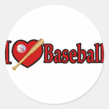 Baseball Sports Lover Gifts Round Sticker