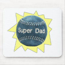 Baseball Super Dad Mouse Mat