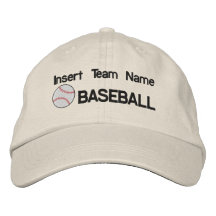 Baseball Team Embroidered Hat