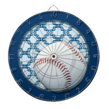 Baseball Theme Blue & White Dart Board Dartboard