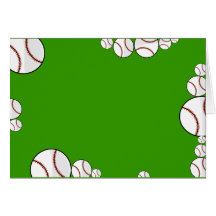 baseball theme note card