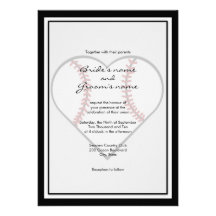Baseball Theme Wedding Invitations
