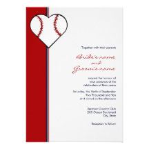 Baseball Theme Wedding Invitations