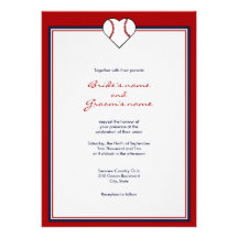 Baseball Theme Wedding Invitations