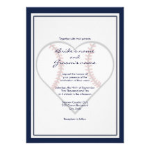 Baseball Theme Wedding Invitations