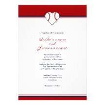 Baseball Theme Wedding Invitations