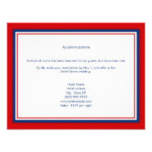 Baseball Wedding Accommodation Cards Personalized Invitation