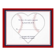 Baseball Wedding Invitation reply cards