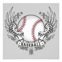 Baseball Wings Invitation