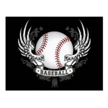Baseball Wings Postcard